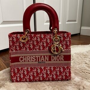 Fashion small  Red monogram Tote Bag